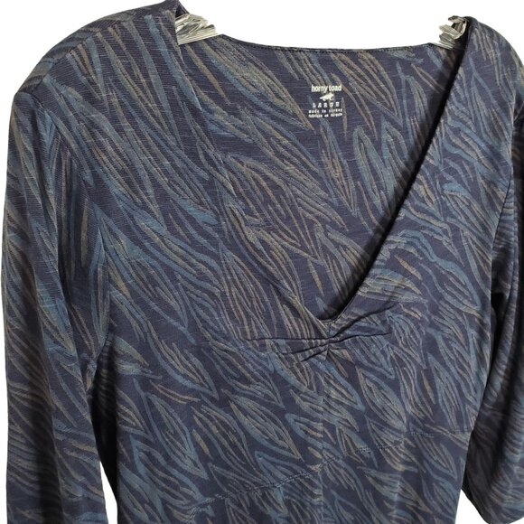 Horny Toad Size L Dress Rosa Linda Fulham A-line Ruched Pullover Organic Cotton - Picture 9 of 11